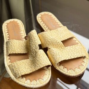 Jeffrey Campbell raffia sandals | gently worn | size 8